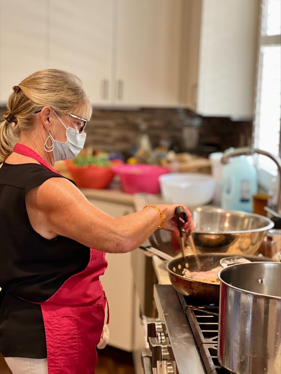 Woman cooking a meal